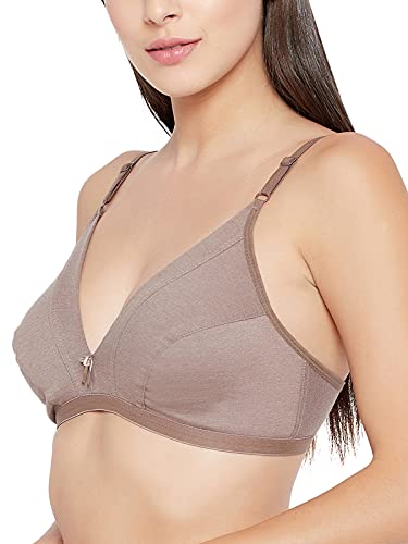 Image of Clovia Women Cotton Plunge Non-Padded Bra
