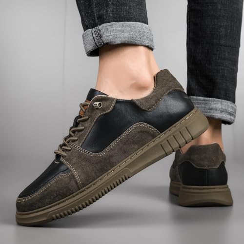 Elevator Shoes for Men Height Increase: Invisible Enhancing - 2.36 Inches Leather Casual Sneakers4