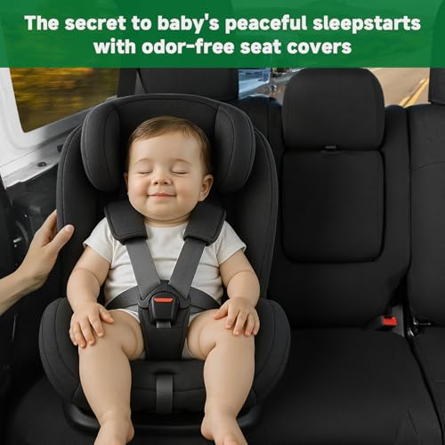 GIANT PANDA Custom Fit Full Set Seat Covers for RAV4 1997 1998 1999 2000 2001 2002,Waterproof Ultradura & Tear Resistant Front & Rear/Back Car Seat Cover(Black) by GIANT PANDA - Image 6