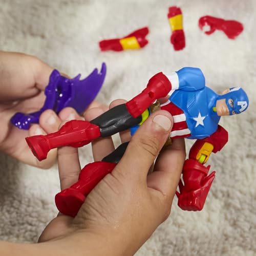 MixMashers Marvel Avengers, Figurine Captain America à mélanger et Combiner avec Accessoires