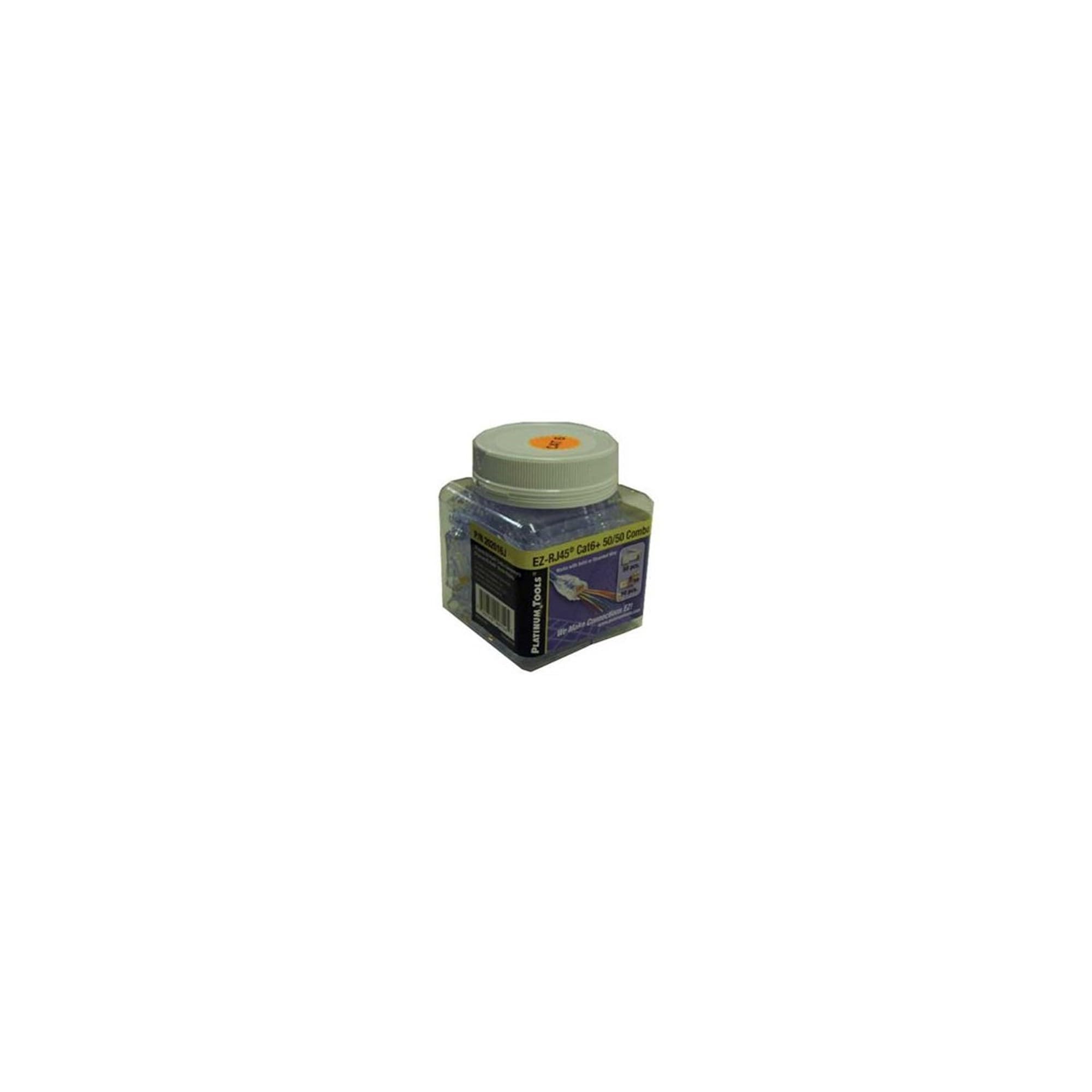 Jakelove 202016J EZ-RJ45 Cat 6 Stecker und Zugentlastung, Kombi-Set, 50-teilig