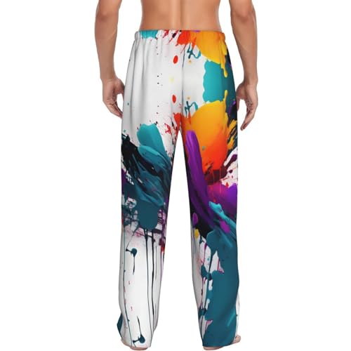 Pantalon de pyjama imprimé éclaboussures pour des soirées cocooning cosy