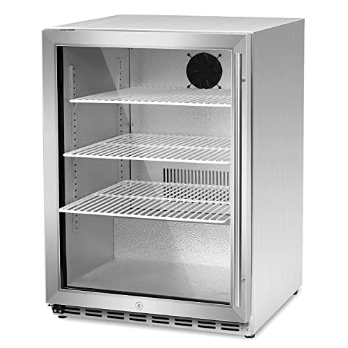 Icejungle 24 '' Beverage Refrigerator Cooler, 160 Cans Outdoor Refrigerator,Built-In Or Freestanding Under Counter Beverage Beer Fridge For Kitchen,Home Use And Office #TOP1