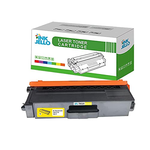 Image of Inkjello Toner Cartridge For Printer, Compatible with Brother DCP-9055CDN DCP-9055CDW DCP-9270CDN HL-4140CN HL-4150CDN HL-4570CDW HL-4570CDWT MFC-9460CDN MFC-9465CDN MFC-9970CDW TN325Y (Yellow)