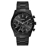 fossil watch men's black silicone strap fs4487 Brazalete de acero inoxidable negro