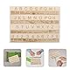 ibasenice Holz Braille Alphabet Tafel, Lernwerkzeug FüR Blinde Kinder Und Erwachsene, Taktile Buchstaben- Und Zahlentafel, Praktisches Hilfsmittel FüR Blindenschrift Lernen, 22x16cm
