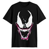 Marvel Venom Eddie Brock Face Spider-Man Villain - Camiseta, Negro -, XX-Large