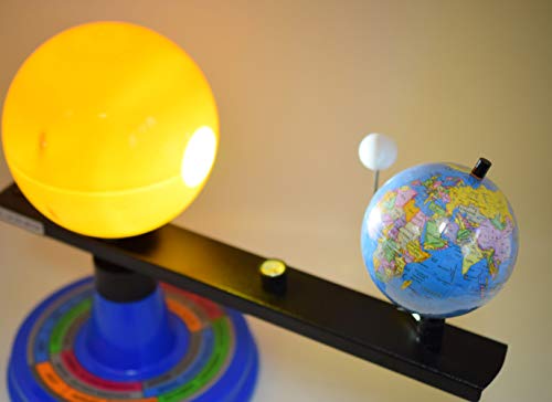 EISCO Illuminated Sun, Earth & Moon Orbital Model, 12.25" H x 16.25" W - 12V Light Bulb Demonstrates Sunlight on Earth & Moon - Solar Eclipse Demonstration - Includes Experiment Guide by EISCO - Image 3