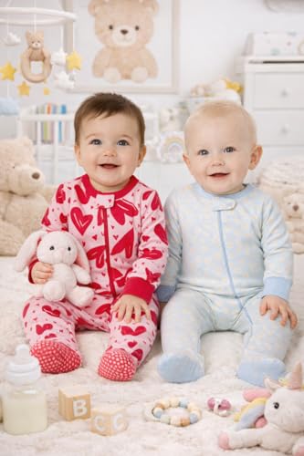 Image of TuddyBuddy Baby Girl's Cotton Printed Full Sleeves Sleepsuit /Footed Rompers for Baby Girl