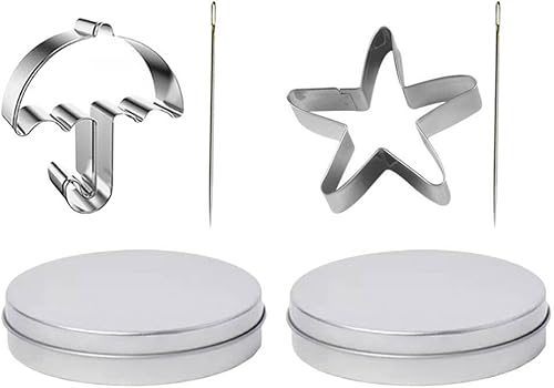 PRETYZOOM Juego de herramientas para hacer dulces de azúcar coreanos, Dalgona, prensa de molde de galletas de acero inoxidable con estrella Unbrella
