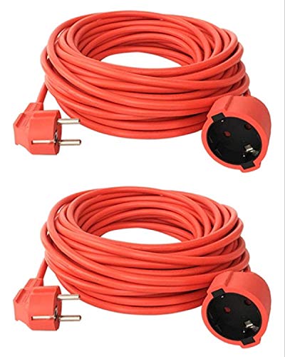 Rallonge Schuko étanche IP44 avec câble orange flexible 10m - 2