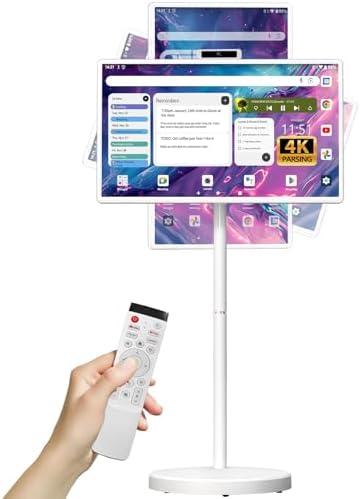 OFD 32 Inch Portable TV on Wheels FHD 1080P,Android15 OS|6GB RAM+128GB Storage|EDLA-Certified,Rolling TV Touchscreen Monitor,Built-in 9600mAh Battery|2K Webcam|Remote Control|Speaker,Fully Rotatable OFD 32 Inch Portable TV on Wheels FHD 1080P,Android15 OS|6GB RAM+128GB Storage|EDLA-Certified,Rolling TV Touchscreen Monitor,Built-in 9600mAh Battery|2K Webcam|Remote Control|Speaker,Fully Rotatable