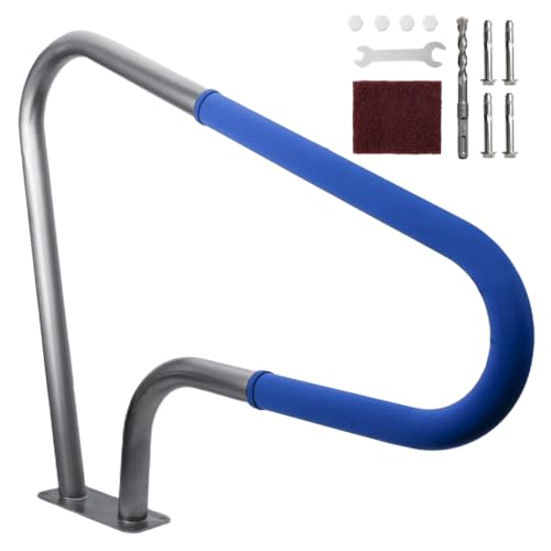Image of 316 Stainless Steel Pool Handrails & Railings for Inground /Above Ground Pools | Saltwater-Resistant, Safety Steps, Brackets & Accessories | Durable Weatherproof Design