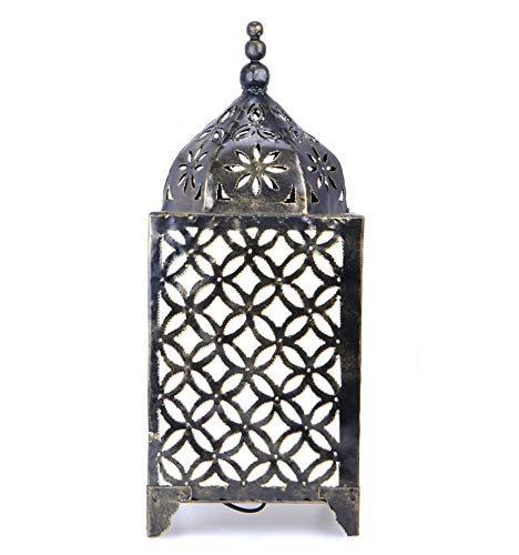 Lampe orientale H45cm en fer forgé, artisanat marocain