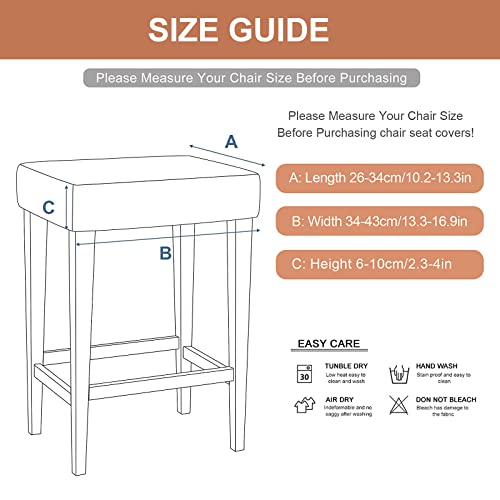 Eco-Ancheng 4Pcs Rectangle Bar Stool Seat Covers Counter Stool Pub Chair Slipcover Stool Upholstered Protector Slipcover #TOP4
