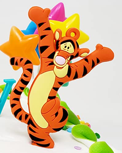 Cake Toppers Winnie The Pooh Tigger 100 Acre Woods 7 Piece Birthday Set Featuring Tigger And Decorative Accessories #TOP6