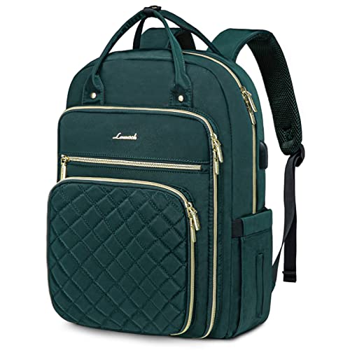 LOVEVOOK Laptop Backpack for Women, Water Resistant Travel Work Backpacks Purse Stylish College Bookbag Business Teacher Nurse Computer Bag with USB Charging Port, Fits 15.6' Laptop
