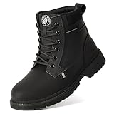 ANGRYRAM Steel Toe Boots for Men Comfortable Waterproof Construction Work Boots for Men Slip Resistant Lightweight Safety Shoes Botas de Trabajo Seguridad para Hombre