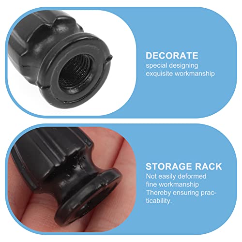 Lamp Cap Knob Finials Parts 2 Inch Lamp Finial Cap Knob Lamp Decoration Finial Knob Replacement For Floor Table Harps Lamp Shade, 4 Pack, Black #TOP4