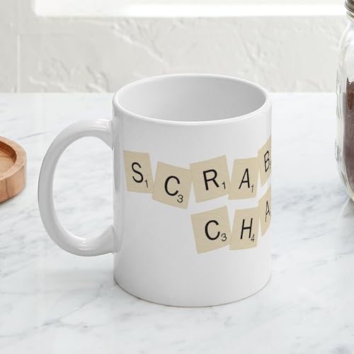 Taza de cerámica de 11 oz CafePress Scrabble Champion miniatura 4