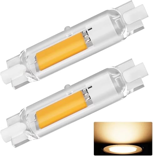 FDHVCB LED R7S 78 mm 15 W lampadina dimmerabile - R7S LED 15 W equivalente a 150 W alogena lampadina - 1500 LM bianco caldo 3000 K, senza sfarfallio 360 gradi, confezione da 2