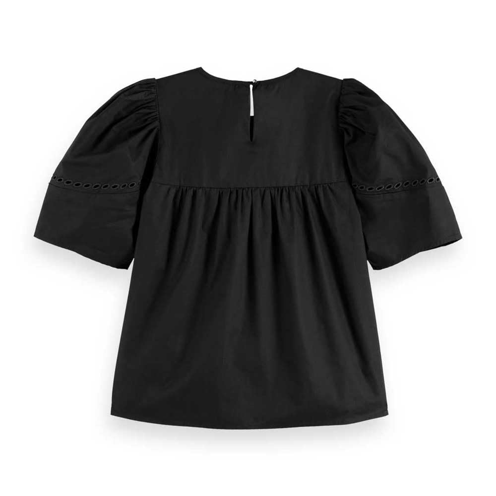 Scotch & Soda Cotton Twill Embroidered Top Mujer