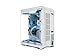 SSUPD Xhuttle White ATX Mid Tower Gaming Case, with a Dual - Chamber Design, Panoramic Tempered Glass,Vertical GPU Airflow, Includes 3 x 120mm ARGB Reverse Fan, RGB Strip (White)