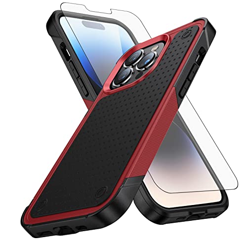 Coque iPhone 14 Pro double couche anti-rayure avec verre trempé