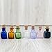 Jarvials 2ml Very Mini Rectangle Glass Color Bottles With Cork Colored Glass Bottles with Cork Stoppers Mix 7 Colors