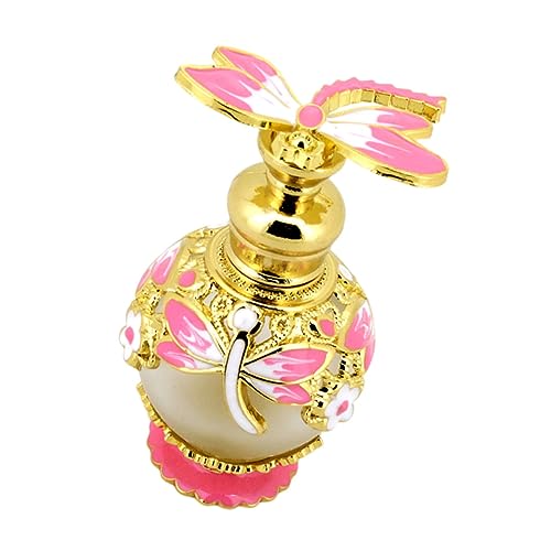 DRESSOOS Botella De Perfume Botella De Aceite Esencial Perfume Botella Recargable Botella Difusora De Fragancia Aceite Esencial Botellas Cuentagotas Aroma Fragancias Rosa Piedra De Color