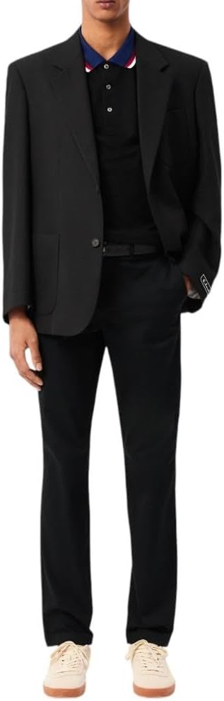 Lacoste Men's Slim Fit Stretch Cotton Chino Pants, Black, 42/34 - Image 4