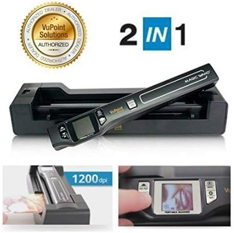 Vupoint ST470 Magic Wand Portable Scanner w/Auto-Feed Docking Station (Rose Gold) (Renewed)