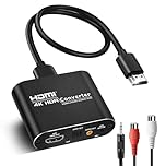 4K@60Hz HDMI Audio Extractor with 1.2m HDMI Cable avedio links, Optical Toslink SPDIF + 3.5mm AUX Stereo Audio Out, HDmi Audio Converter Adapter Splitter Support ARC HDCP1.4 FullHD 1080P 3D