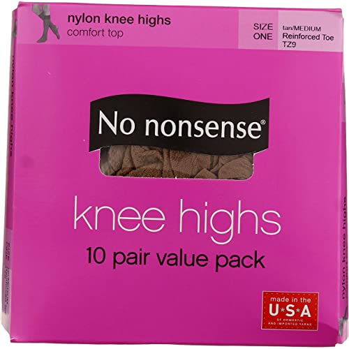 No Nonsense Za1/Tz9 Tan Knee Highs 10 Count