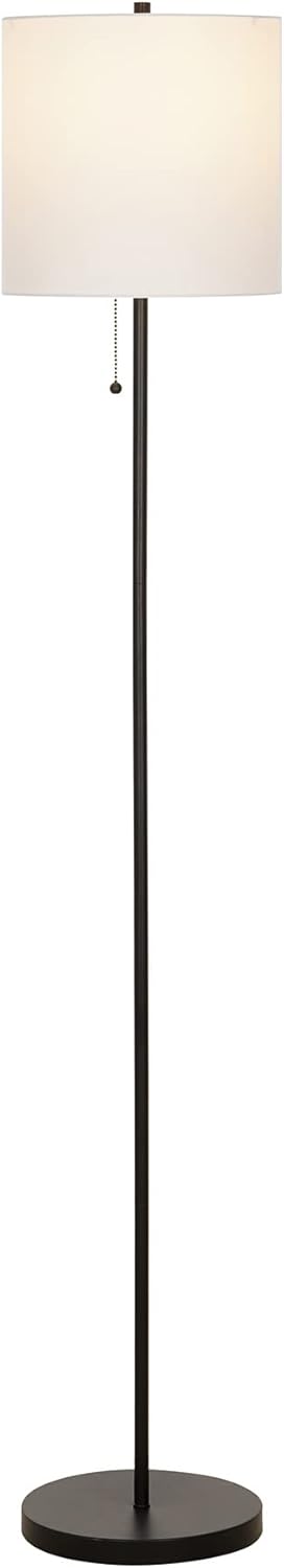 Catalina Lighting 22424-001 Traditional Black Stick Floor Lamp, 56.5 inches