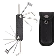[12 IN 1 MULTIFUNCTIONAL TOOL] This all-in-one guitar wrench combines 12 essential tools into a single compact unit, designed to streamline your guitar and bass maintenance. Perfect for musicians who need a versatile tool for quick adjustments and re...
