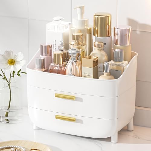 Vtopmart 3-Tier Skincare Makeup Organizer with Drawers for Vanity and Bathroom Countertop,...