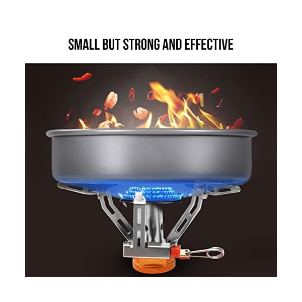 Besudo Gaskocher Camping mit Piezozündung 3500W, Mini Gas Campingkocher Gasbrenner, Camp Gasherd für Primus/Weber/Coleman/Maximum Gas Kartuschen, Portable Gas Stove Trekking Picknick Outdoor New2 – Bild 4