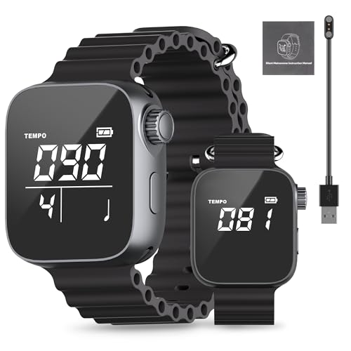 Aklot Vibrating Metronome Watch, Switchable Metronome or Sport Mode, Precision Pulse Wearable...