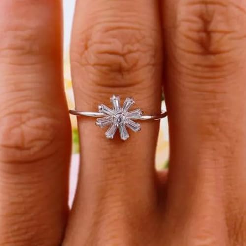 Bague de mariage rectangle en argent 925 et moissanite d'exception - 2