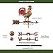 Good Directions Bantam Red Rooster Copper Weathervane, Hand Finished Multi Color Patina