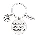Basketball Keychain- Girls Basketball Gift, She Believed She Could Basketball Jewelry For Female Basketball Players & Coaches