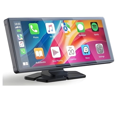 Navegación GPS para Coche Estéreo para Coche inalámbrico de 9,26 Pulgadas Compatible con para Apple CarPlay Android Auto,Pantalla táctil portátil
