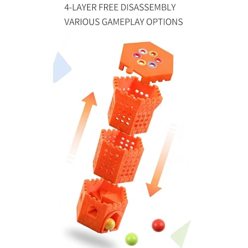 Coordinación-manual y estrategia infantil con la torre de caída de bolas 6