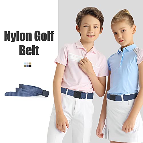 Mile High Life Nylon Golf Belt For Men | Young Boys School Uniform Belt | Youth Baseball Belt (Navy ,1.25" Width & 142Cm Length) #TOP1