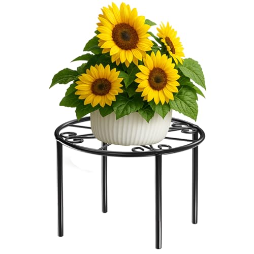 Josmimic 1 Pack Metal Plant Stand Heavy Duty 10.2''/26cm Flower Rack Flower Pot Stand Planter Holder Indoor And Outdoor