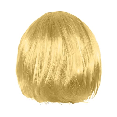 Bob Wigs, 11.8 Inch Heat-Resistant Resilient Fiber Hair Versatile Adjustable Intranet Short Wigs,Glueless Easy to Wear Easy to Maintain Wig Cap for Woman Bachelorette Party Halloween Rave - image 1