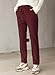 EVALESS Casual Corduroy Pants for Women Fall Winter Fashion 2025 Drawstring Elastic Waist Pants Comfy Straight Leg Trousers with Pockets Burgundy Small