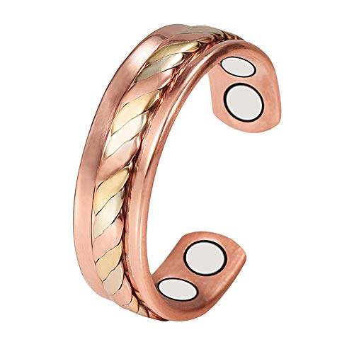 YINOX (2 pezzi) di anelli in rame per uomo per