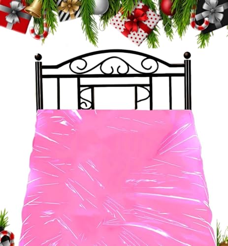 Oyiclyea - Drap de lit en caoutchouc, drap imperméable, king size, imperméable, protège contre l'humidification du matelas, facile à nettoyer, pliable, rose (2 × 2,1 m) - -8%